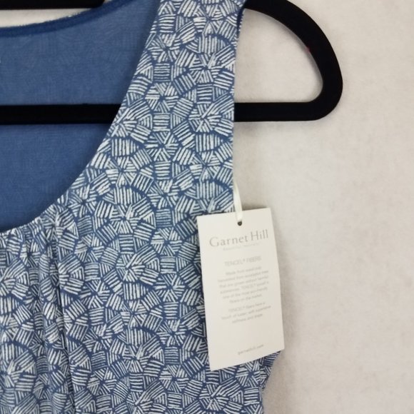 NEW Garnet Hill S Sleeveless Tencel Jersey Mini Dress Side Pockets - Picture 4 of 9